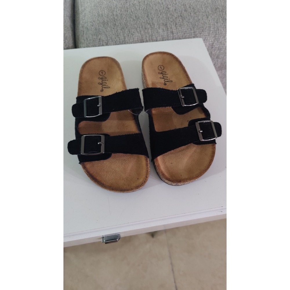 GiGil Double Buckle Cork Footbed Slide Girls Sandals SIZE‎ 1